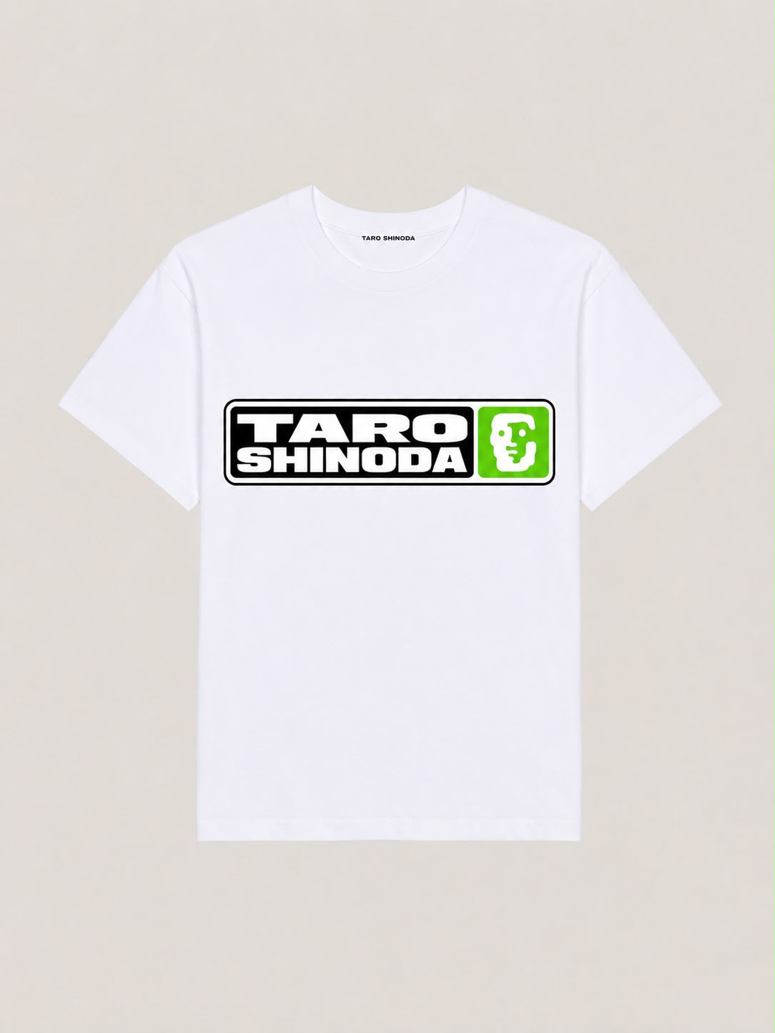 TARO SHINODA Signal Block Green II Graphic T-Shirt, White