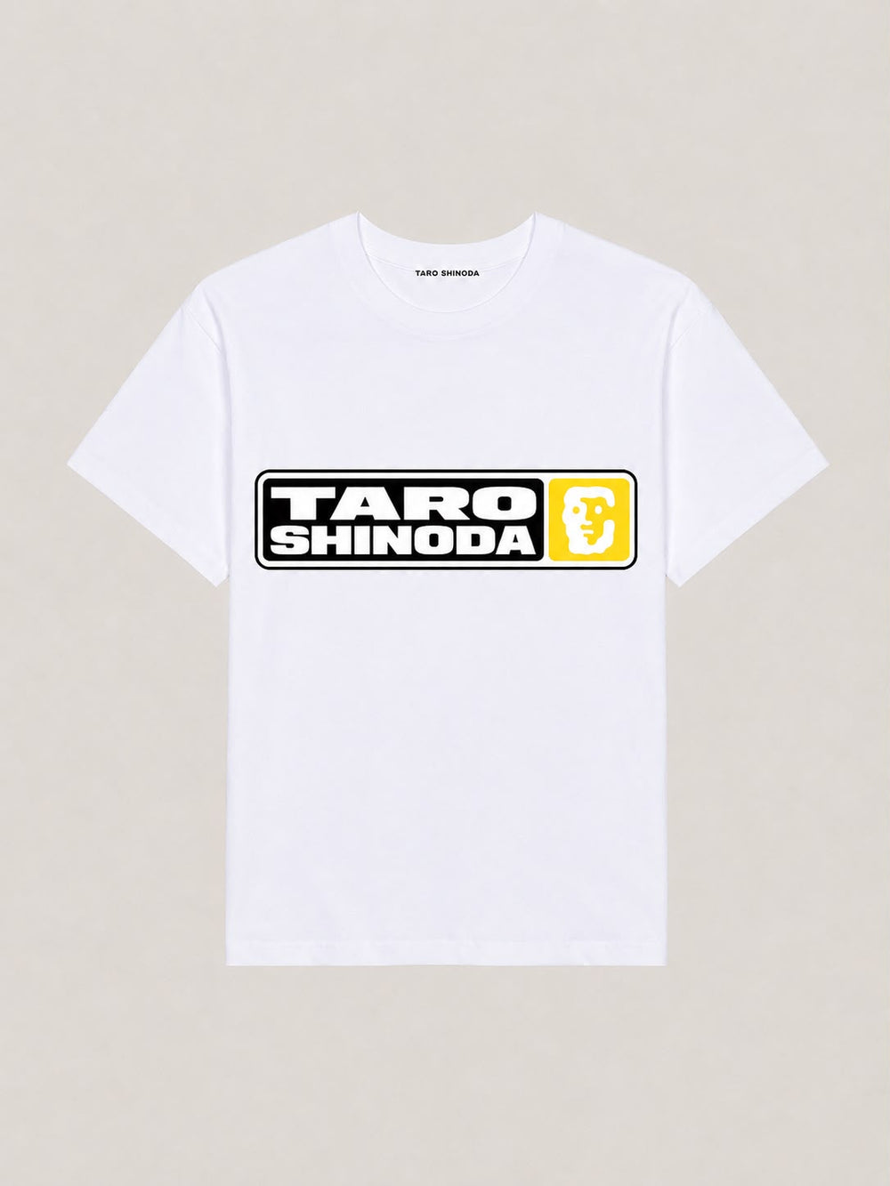 TARO SHINODA Signal Block Red Graphic T-Shirt, White