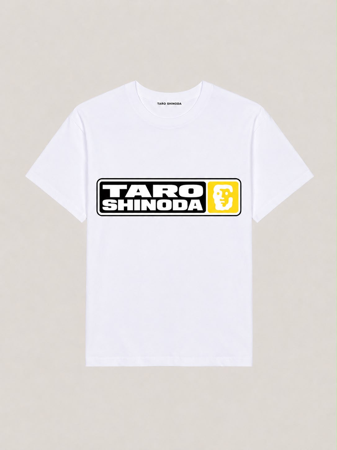 TARO SHINODA Signal Block Red Graphic T-Shirt, White