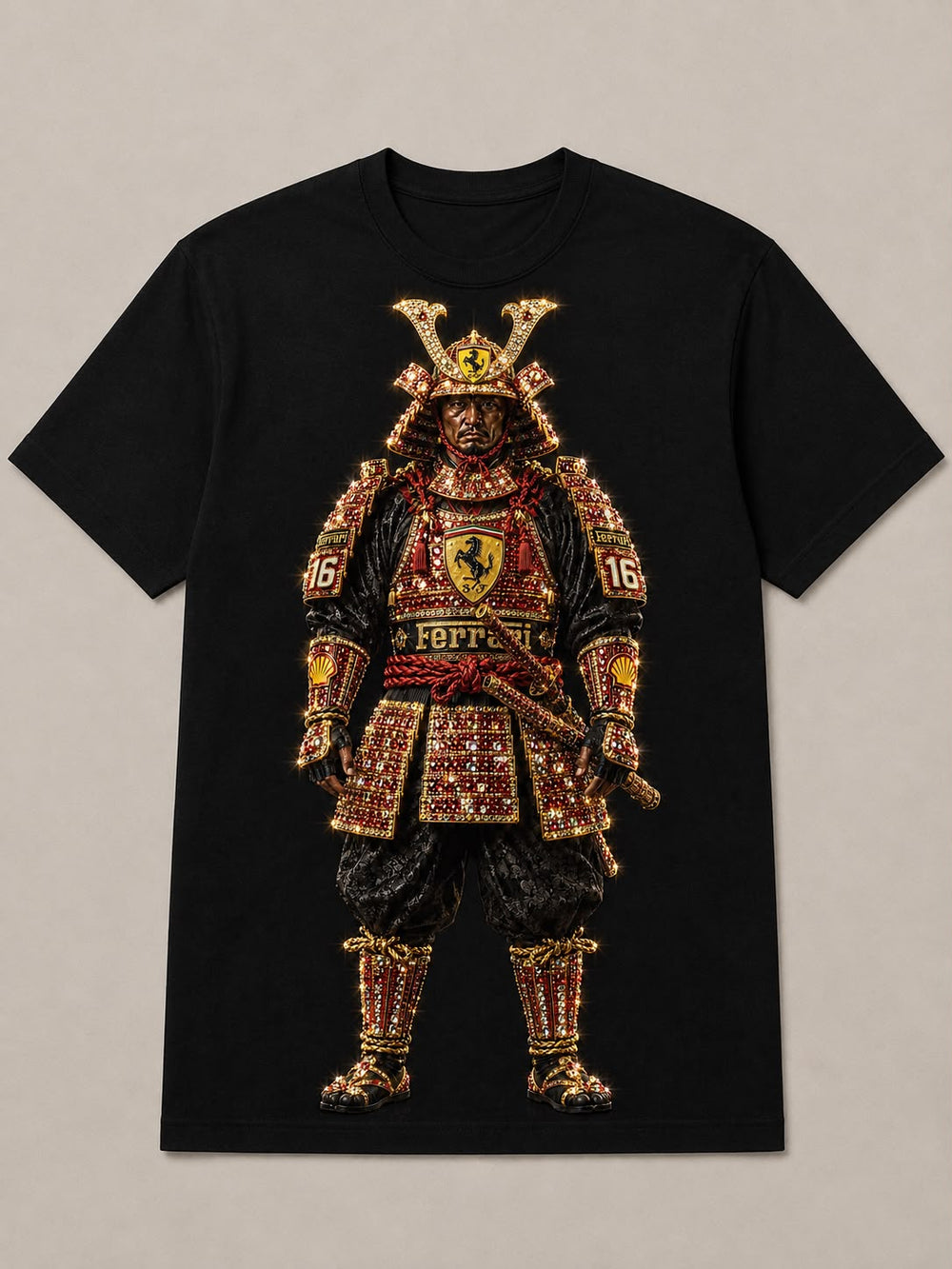 Warrior Nocturne Heavyweight Graphic T-Shirt by TARO SHINODA