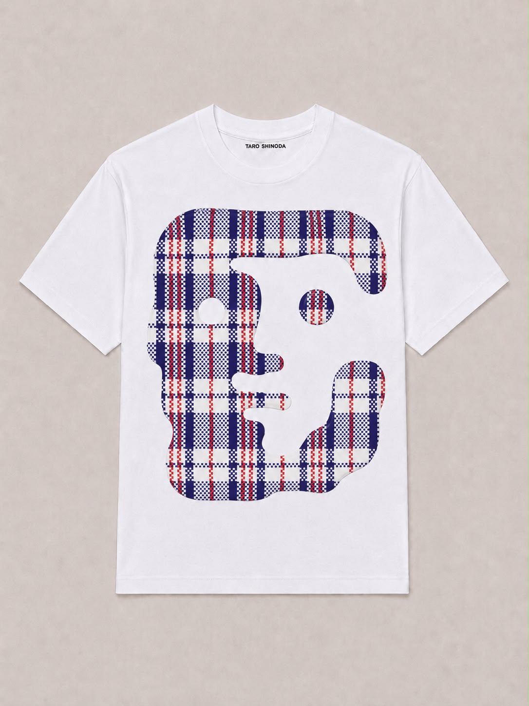Violet Grid Totem Heavyweight Graphic T-Shirt by TARO SHINODA