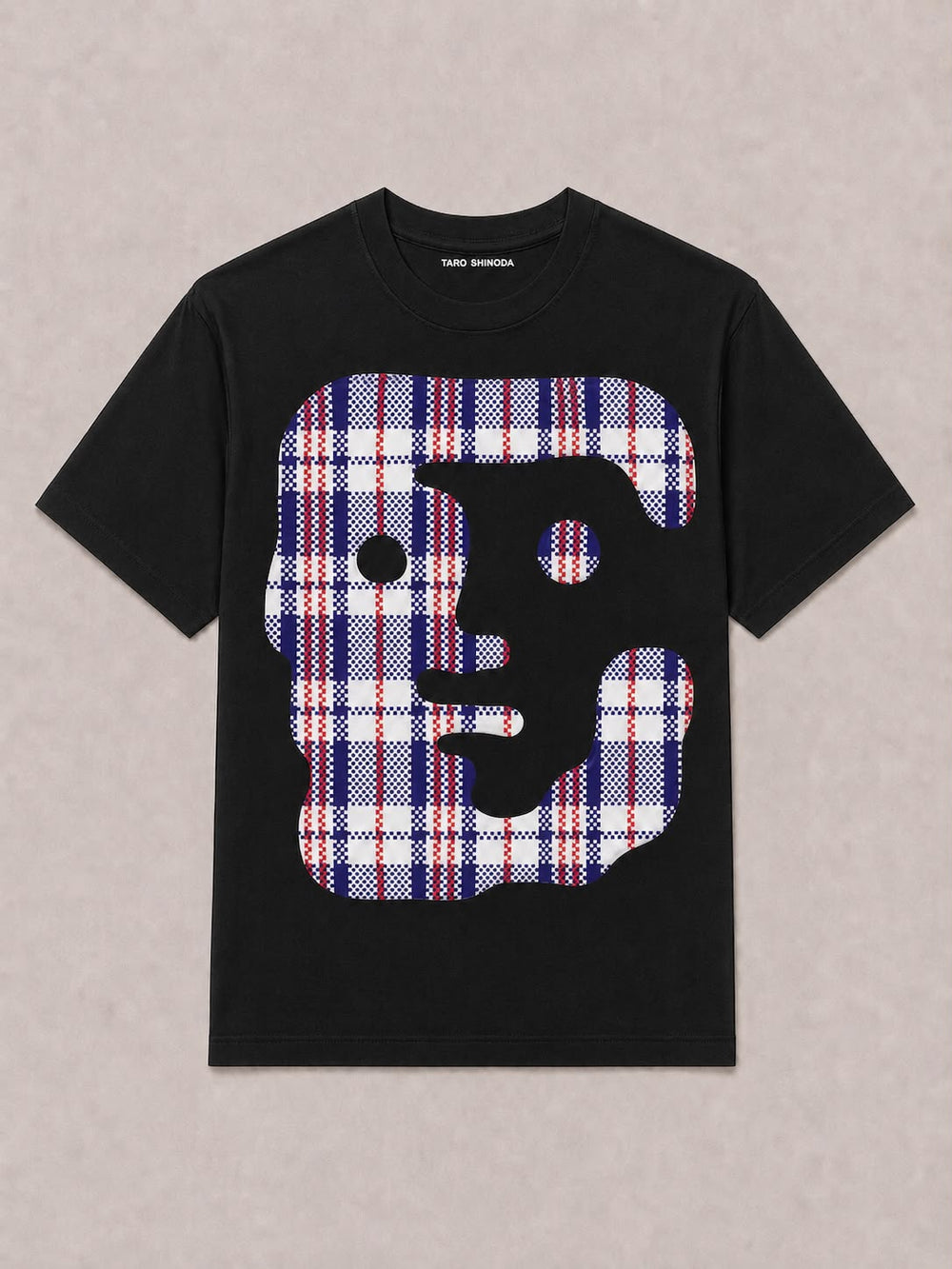 Violet Grid Totem Night Heavyweight Graphic T-Shirt by TARO SHINODA