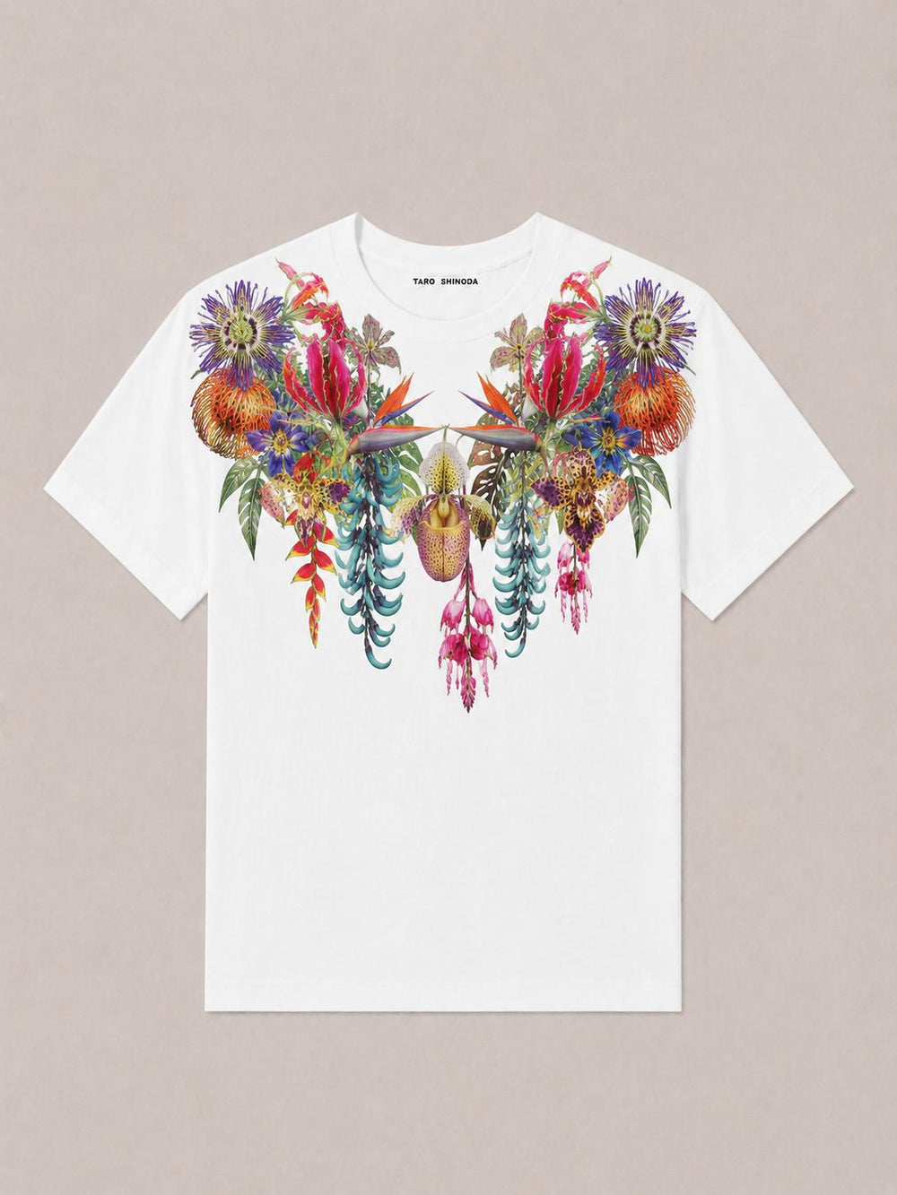 TARO SHINODA Eden Crest White Floral T-Shirt
