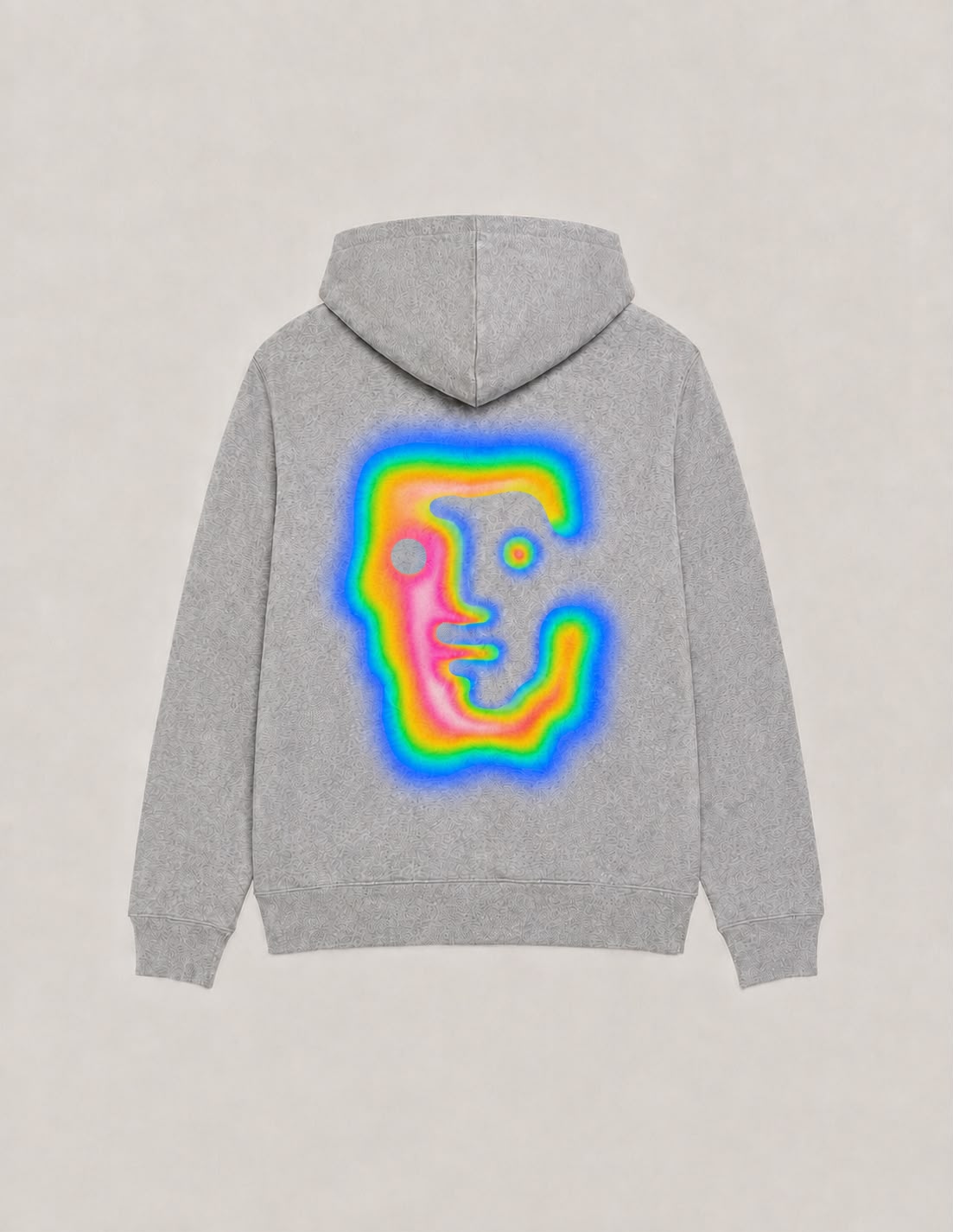 TARO SHINODA Chromatic Totem Grey Zip Hoodie