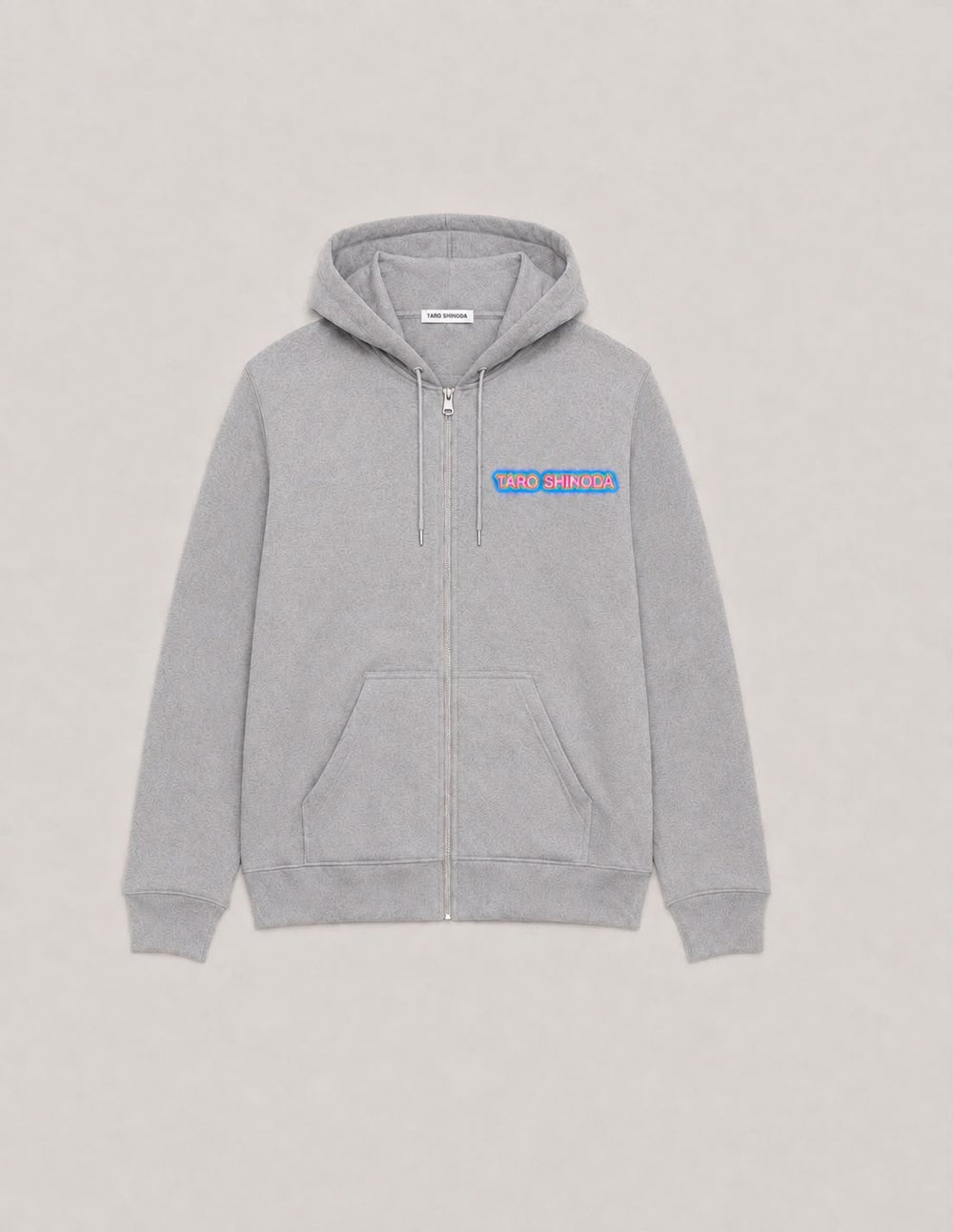TARO SHINODA Chromatic Totem Grey Zip Hoodie