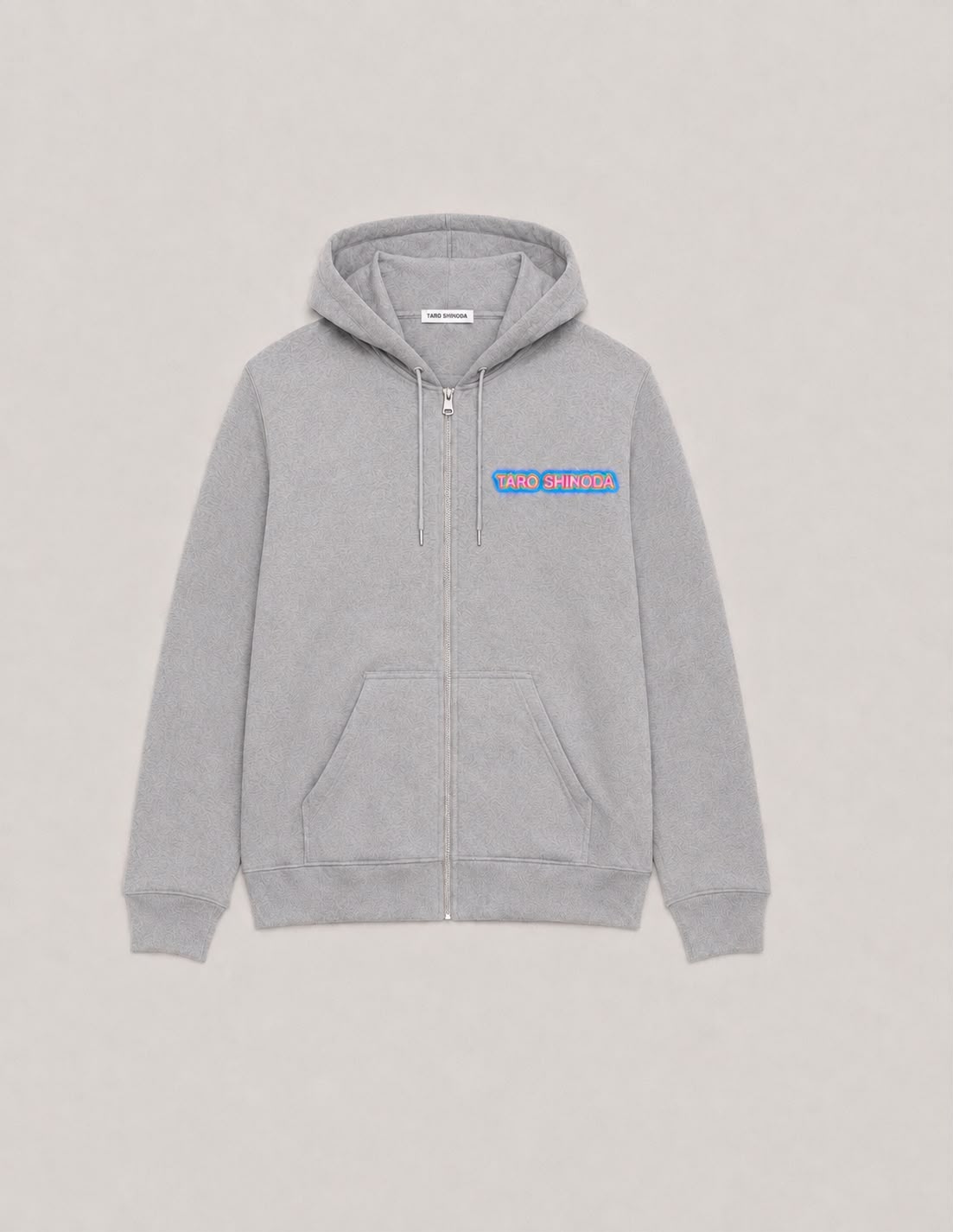 TARO SHINODA Chromatic Totem Grey Zip Hoodie
