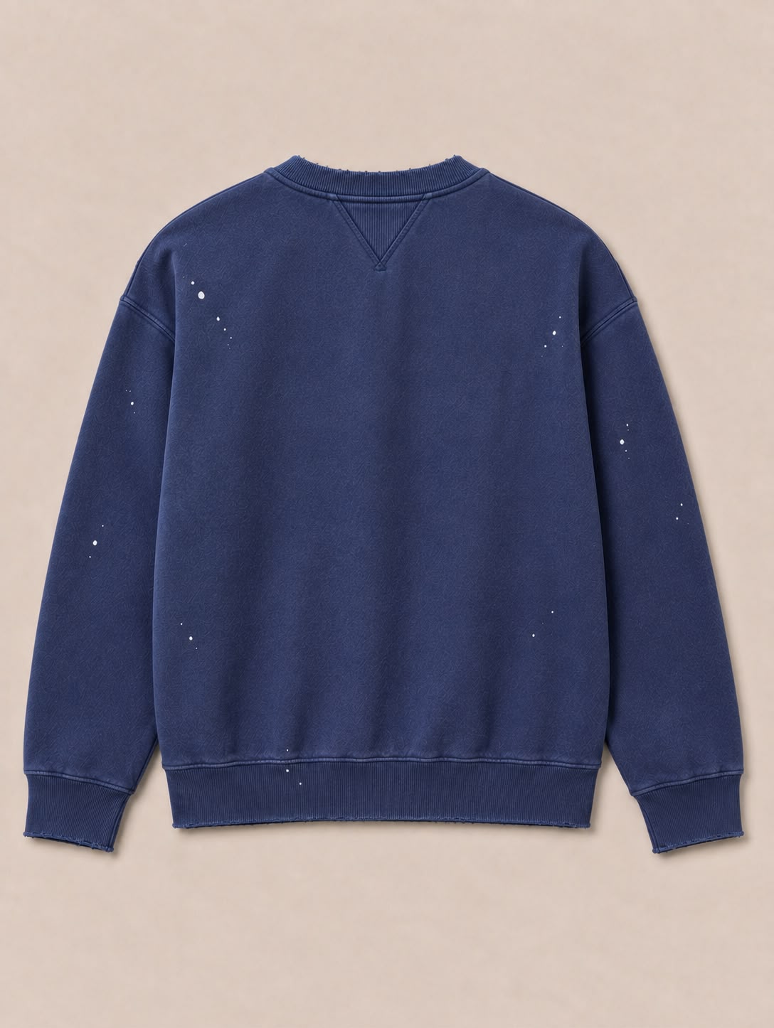 Navy distressed graphic sweatshirt